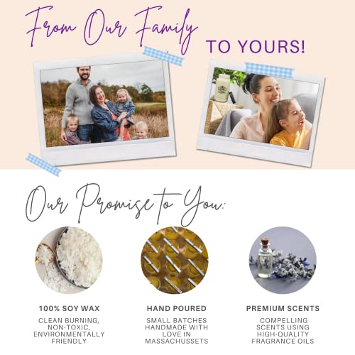 Nika's Home Vanilla Lavender Soy Candle 12Oz Mason Jar Non-Toxic White Soy Candle-Hand Poured Handmade, Long Burning 50-60 Hours Highly Scented All Natural, Clean Burning Candle Gift Décor #TOP4