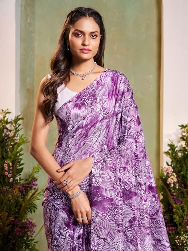 Image of Garden Vareli Art Silk Floral Print Saree