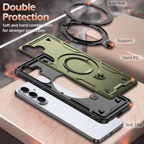 Image of for Samsung Galaxy S26 Plus Case Magnetic with stand, with Mag-Safe, with Screen Protector, Wireless Charging, Shockproof for Samsung S26 Plus 5G Phone Case, Ring Holder Cover for Samsung S26 Plus
