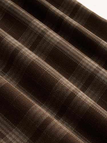 CIDER Wide Leg Pants Woman Mid Waist Checks Pocket Wide Leg Trousers with Belt Casual Plaid Long Pants4