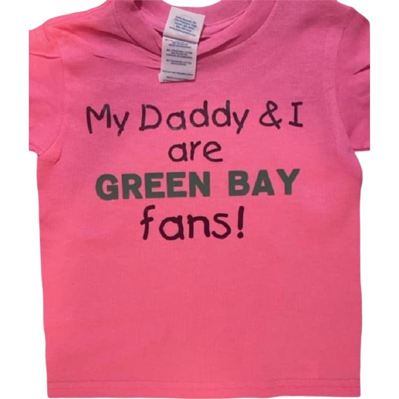 Green Bay toddler shirt girls kids youth funny Daddy shirt