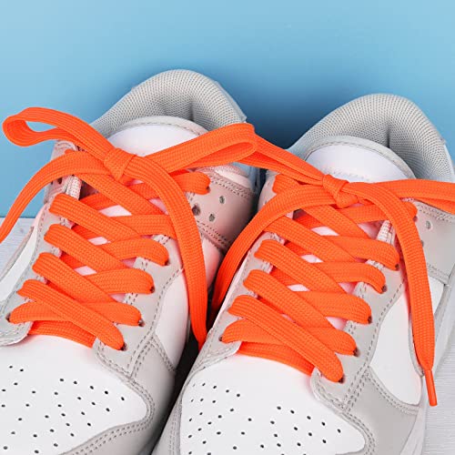 Image of Booyckiy 2 Pairs 2 /5 inch Flat Shoe Laces for Sneakers 31 Colors Shoelaces in 27 inch-72 inch