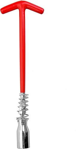 Jetech Llave de bujía de 13/16 pulgadas (0.827 in), diseño de mango en T con barra en T giratoria de 360 grados, acero de aleación Cr-V tratado