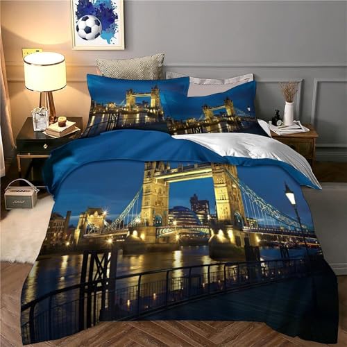 Housse de Couette Anti-Allergie London Bridge en Microfibre
