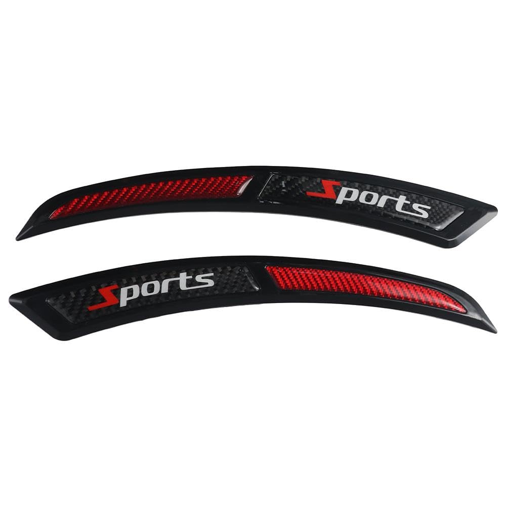 BYOBYO 2Pcs Universal Car Wheel Eyebrow Non-Collision Strips 12.60x1.77inch Fender Protector Stickers Carbon Fiber Car Non-Scratch Rubber Strips Trim Self-Adhesive Side Bumper Protection Strips