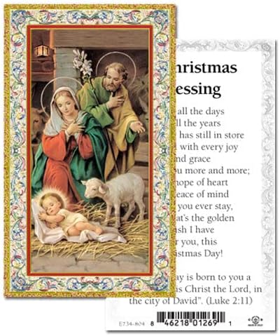 Hirten Tarjeta santa de oración católica con oración en la espalda, paquete de 100 unidades