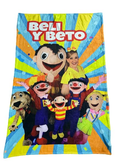 Bely Y Beto Show Kids Blanket Soft Fleece Fabric Rest Thin Blanket Measure 160 x 110 cm (Yellow)