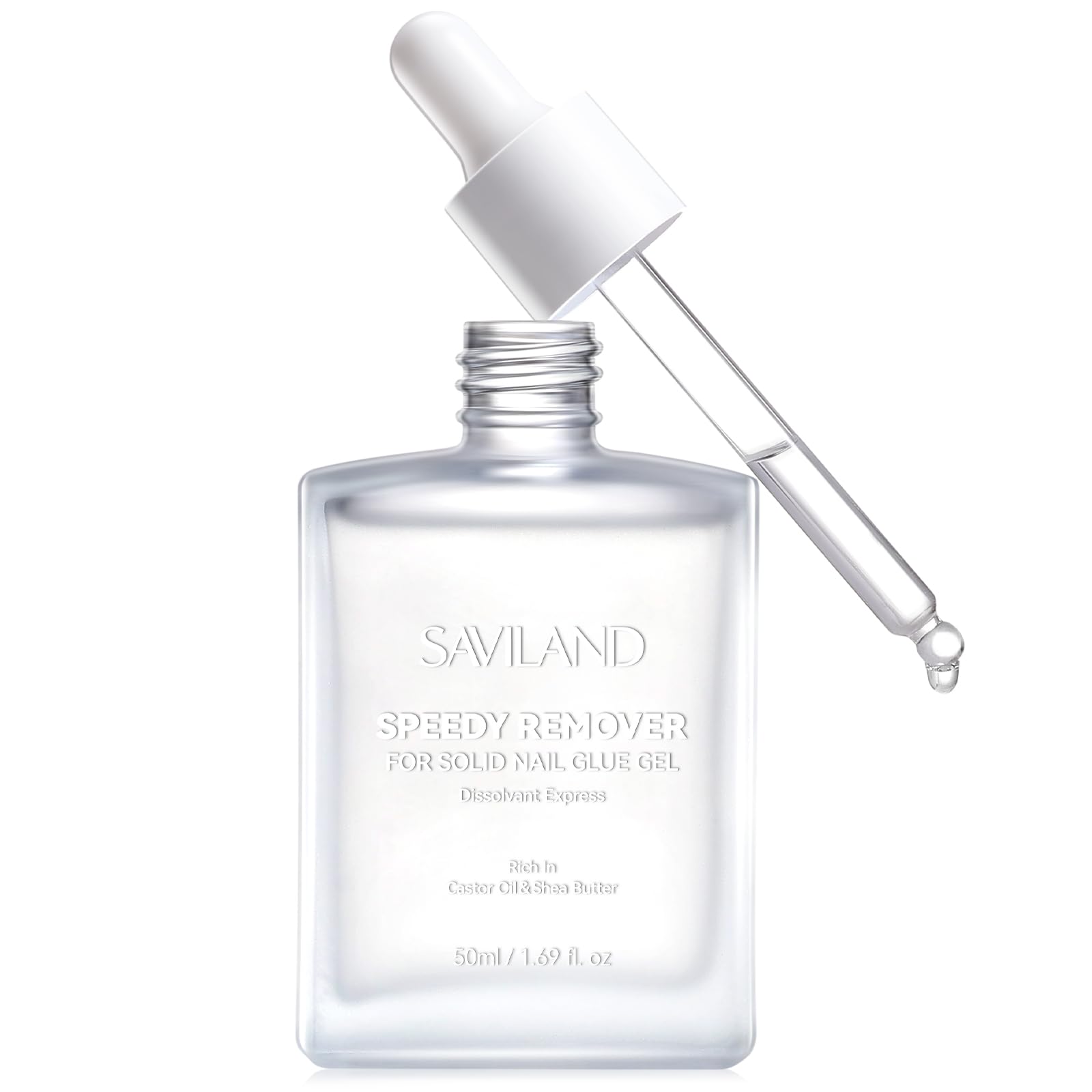 SAVILAND Solid Gel Nail Glue Remover for Press Ons, 50 mL, Acetone-Free 50ml (Pack of 1)