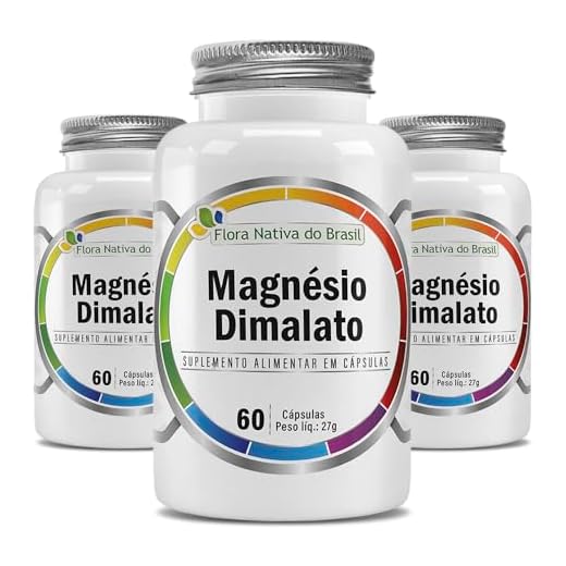 Kit Magnésio Dimalato 500mg 3 Potes 60 Cápsulas Cada - Flora Nativa