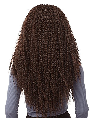 Sensationnel Lulutress Crochet Braid Wet Curly 18" (4-Pack) (#1 Jet Black)