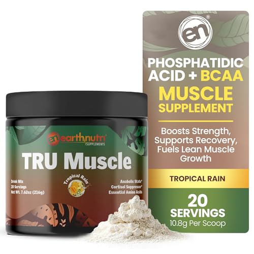 EarthNutri Phosphatidic Acid Supplement with SerinAid - Muscle Builder with Mediator Phosphatidic Acid & Phosphatidylserine - Supports Strength & Recovery - 20 Servings - Non-GMO, Gluten-Free - 216g