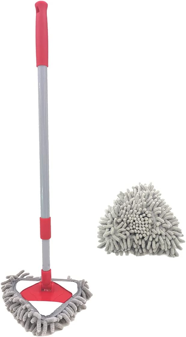 Small Triangular Mop-Mini Housekeeping Cleaning Microfiber Chenille Extension-Type Mop Small Triangular Mop-Mini Housekeeping Cleaning Microfiber Chenille Extension-Type Mop