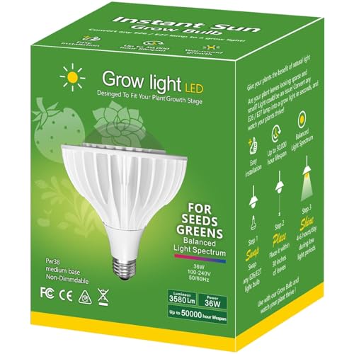 Rosnek Pflanzenlampe led E27, 40W 60W 80W Pflanzenlicht Pflanzenleuchte IP65 Wasserdicht Rot Blau Wachsen licht Faltbare Wachstumslampe Glühbirnen für Garten Zimmerpflanzen Gemüse und Blumen