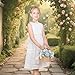 Flower Girls Dress Lace Trim Bow Communion Wedding Baptism Ceremony Birthday Formal Size 8