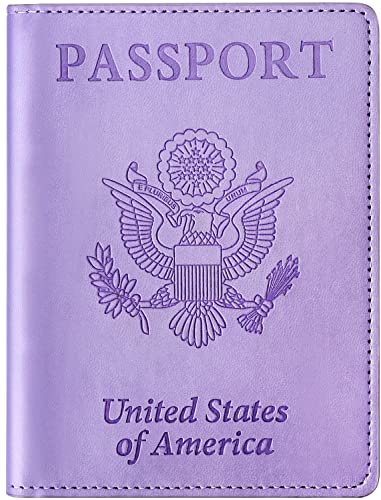 Elasnd Passport Holder, Passport And Vaccine Card Holder Combo, Passport Case Passport Cover With Vaccine Card Slot, Passport Wallet For Women And Men, Purple #TOP14