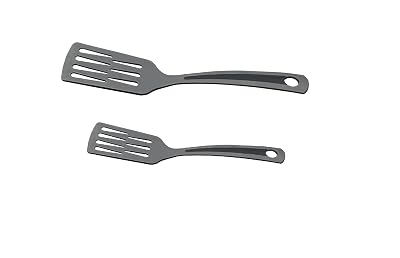 Dynore Premium Black Nylon Spatula Set of 2 – Heat Resistant Non-Stick Turner for Flipping, Mixing & Cooking