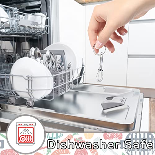 Welch Products Mini Whisk Novelty Keychain - Dishwasher Safe Keychain, Perfect As A Chef Kitchen Collection, 4 Inches Chrome Plated Silver, Stylish And Charming Design, Holds Keys In One Place #TOP6