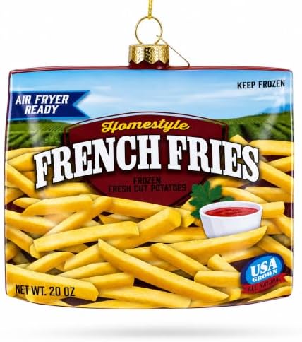 French Fries Frozen Box Glass Christmas Ornament image 5