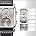 marvin Luxury Watches for Men Swiss Mens Watch in Stainless Steel with Leather Strap and Rectangular Sapphire Glass Dial,Quartz Movement,50M Waterproof