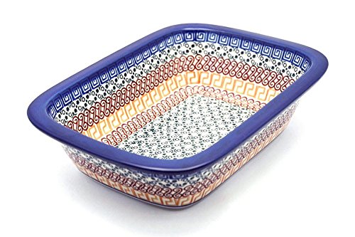 Polish Pottery Baker - Rectangular with Grip Lip - Autumn