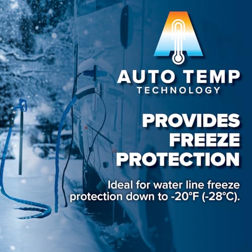Camco 12-Ft Heated Water Hose for RV - Water Line Freeze Protection Down to -20°F/-28°C - Features Energy-Saving Thermostat & Includes Adapter for Connection to Either End of Hose (22910) by Camco - Image 5