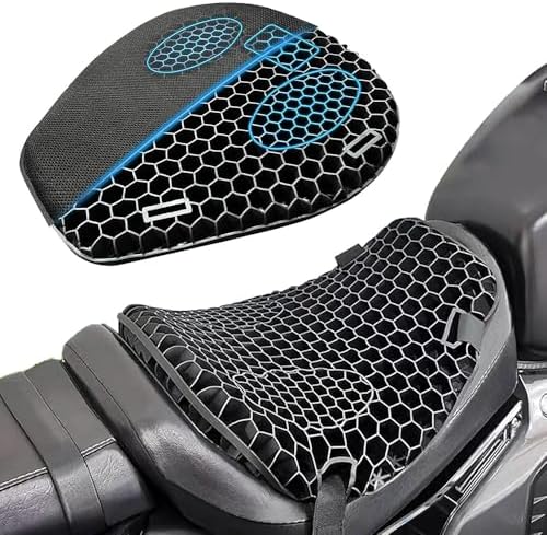 Cuscino per Sella Moto per Triumph Street Triple 765 RS 2026 Cuscino 3D a Nido d'Ape, Assorbimento Sella Moto in Gel Traspirante, Cuscino per Sella Moto Pieghevole,A