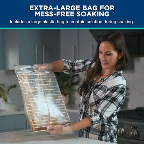 Carbona Oven Rack & Grill Cleaner Kit, Includes Bag & Gloves, Eliminates Thick Grease, Grime & Baked-On Food, Unscented Formula, No Scrubbing Required by Carbona - Image 4