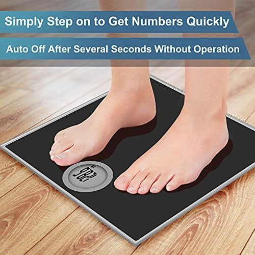 Vitafit Digital Scales for Body Weight Bathroom Scales, Weighing Scales with Step-On Technology, LCD Display(400lb),Batteries Included, Superb Black