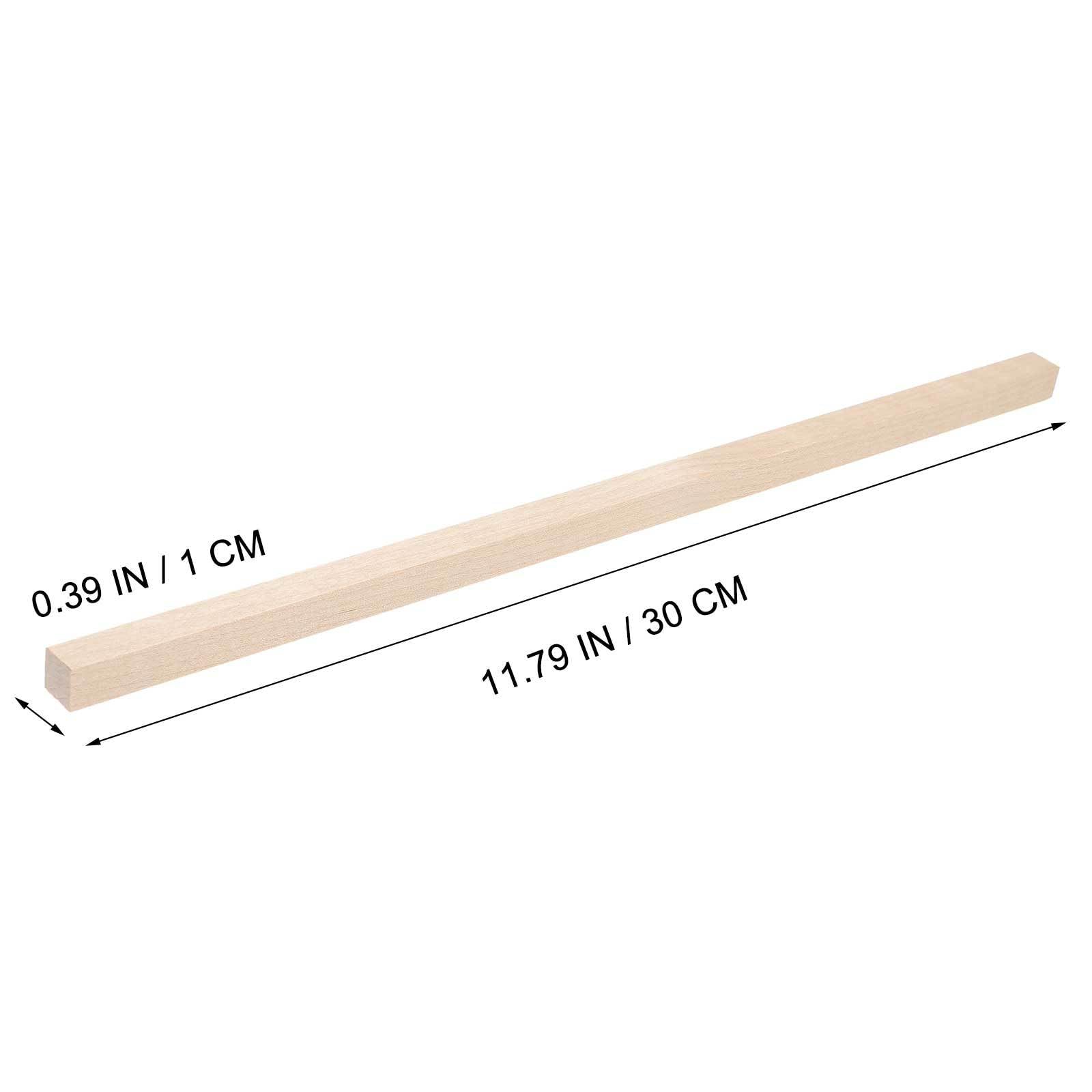 Palitos de Madera Cuadrados Material Natural para Manualidades 30 Piezas Varillas de Madera para Pintar para Bricolaje y Proyectos DIY