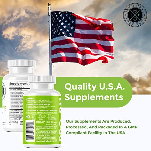 Intestinal Fortitude Pro-B11 Probiotics For Men And Women - 22 Billion Cfu, Daily Probiotic Supplement For Gut Health - Digestive Health Immune Support - Gluten Free, Dairy Free (30 Capsules) #TOP5