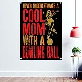 Motivationsposter, Motiv: Bowling Ball, für Fitness, Sport, Workout, Banner, Flagge, zum Aufhängen, Wandteppich, Wandkunst, Heimdekoration, 96 x 144 cm