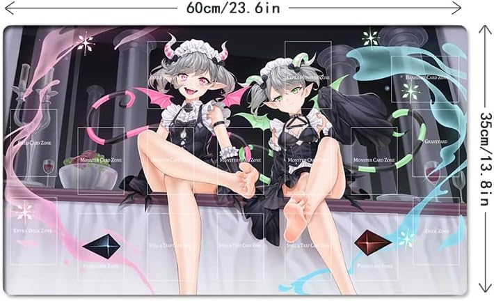 Miniatura 5 de Alfombra de juego Mlikemat Arianne y Arianna The Labrynth Servant TCG CCG OCG - Tapete de juego de cartas coleccionables con zonas + bolsa gratis