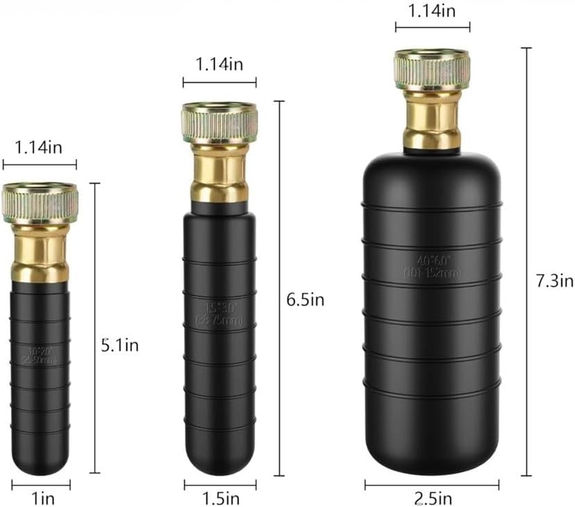 3 Pcs Drain Bladders Rubber Cleaning Bladder 1 to 6 Pipes Blockage Compatible with Bathroom Drains Kitchen Sinks