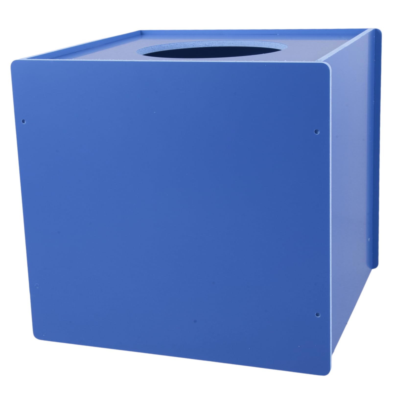 ABOOFAN Boite Facile à Utiliser Urne Cubique Trou de 12cm Tirage Sort en PVC Bleu Événements d'entreprise et Fêtes d'anniversaire