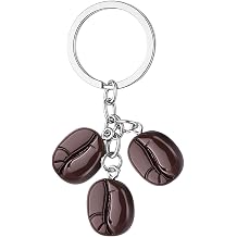 Coffee Bean Keychain Accessories for Coffee Lovers Gifts for Women Men Coffee Themed Gifts for Mom Dad Coffee Stuff Cute Coffee Key Ring Pendant Charms for Car Keys Purse Bag Decoration