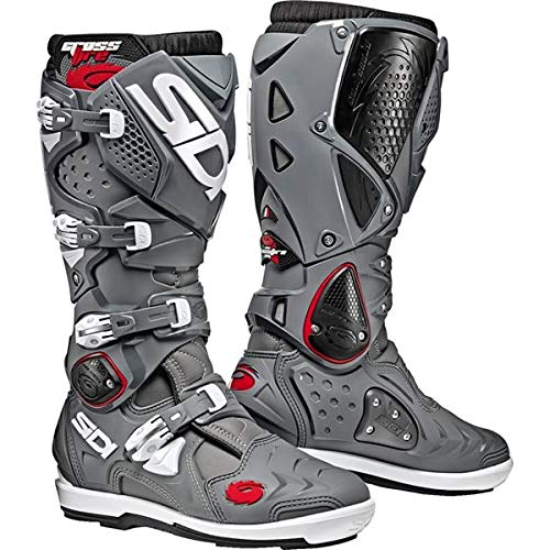 Sidi Crossfire 3 SRS Motorcycle Boots | Black/Grey | Sz 10 U.S./44 Euro