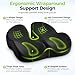 AUVON Gel Seat Cushion for Office Chairs, Ergonomic Memory Foam Chair Cushions for Long-Sitting Support & Sciatica, Back, Tailbone Pain Relief, Breathable Car Seat Cushion with Anti-Slip Base
