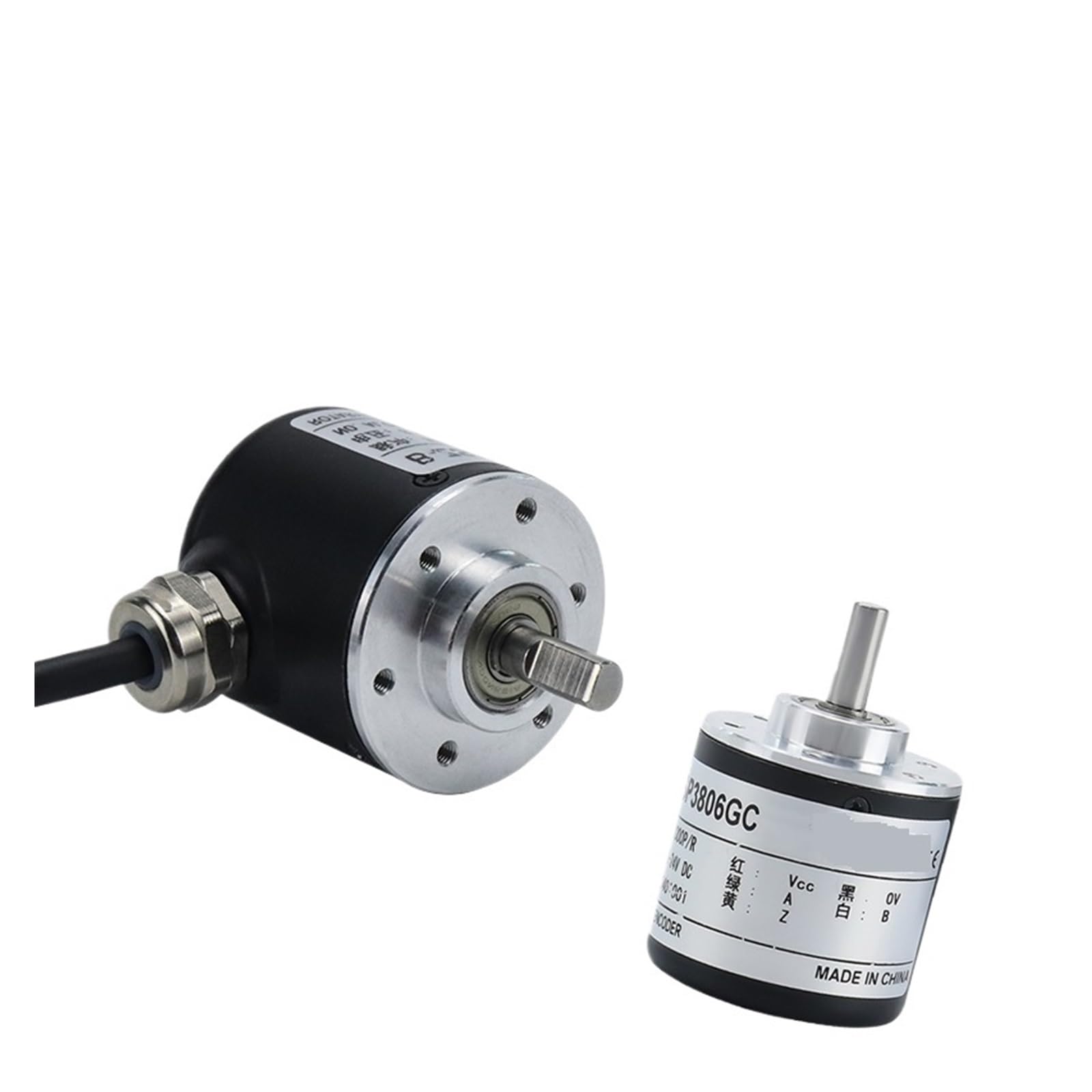 Encoder-Antriebsausgang 38 mm 6 mm Vollwelle 20 bis 5000 ppm Inkrementaldrehung | Drive output 100pr