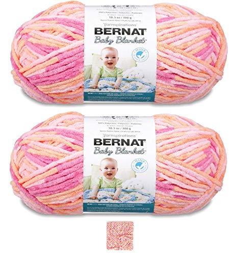 Bernat Baby Blanket Yarn - Big Ball (10.5 oz) - 2 Pack Bundle