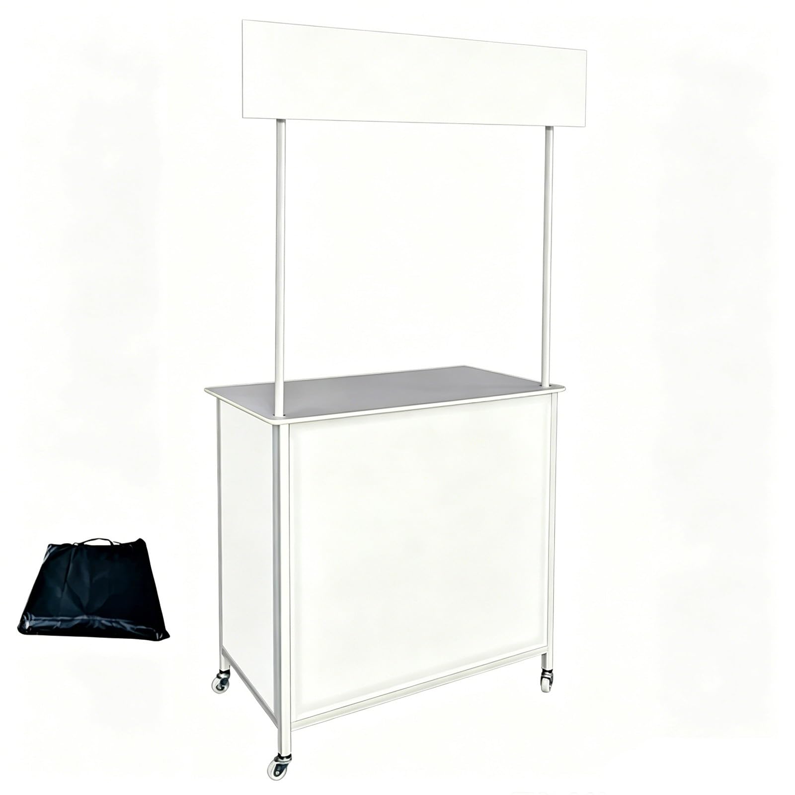 Portable Vendor Cart, Promotion Counter Table, with Carrying Bag, Wheels, Foldable, for Market, Street Food & Events
