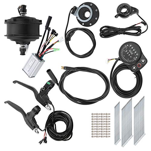 BONKZEBU Kit de Conversión de Bicicleta Eléctrica Kit de Motor de Cubo de 48 V con Medidor de Pantalla KT‑900S, Funcionamiento Silencioso para Paseos Mejorados, Construcción Duradera para Ciclistas