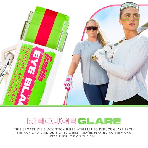 Image of Franklin Sports Eye Black Stick - Green Apple /Pink