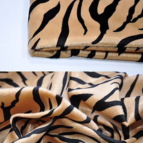 Luxurious 59-Inch Wide Tiger Print Velboa Fabric - Soft Short Fur Polyester Upholstery and Drapery Material by the Yard 5 Luxurious 59-Inch Wide Tiger Print Velboa Fabric - Soft Short Fur Polyester Upholstery and Drapery Material by the Yard - Image 4