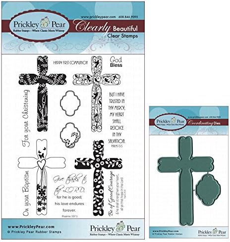 Prickley Pear Spring Crosses Clear Stamp and Die Set - CLR032 & PPRS-D032 - Bundle 2 Items