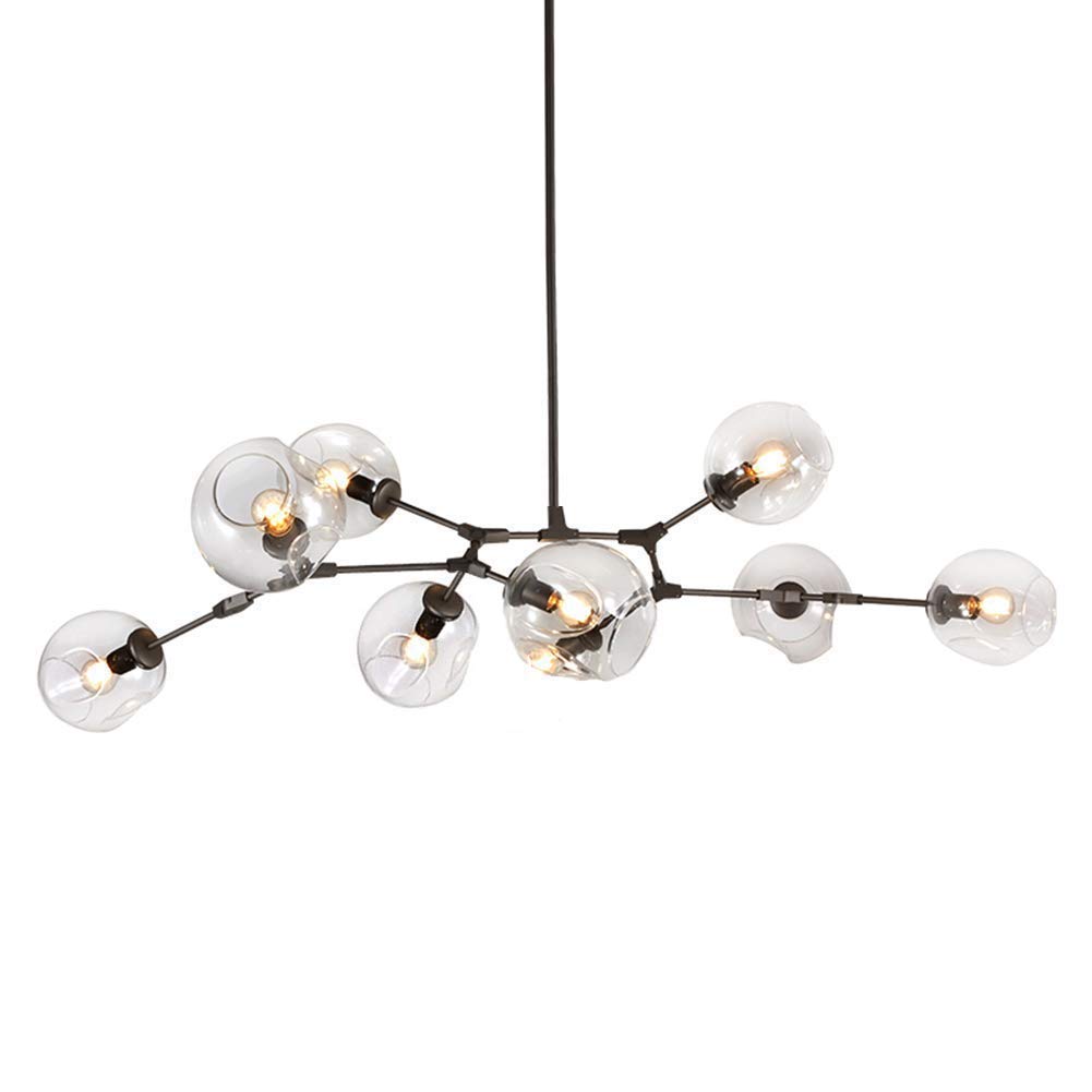 FZQSXAZU Chandeliers,Modern Industry Sputnik Chandelier，Modern 3S Gold Ceilingd Century Adjustable Hanging Fixture for Kitchen Living Room Bedroom/Transparent./8S
