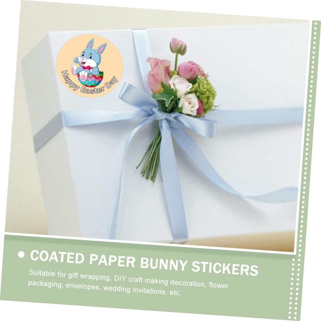 NUOBESTY 10rollen Aufkleber Mit Bunten Osterhasen Und Eiern Selbstklebende Dekoration Für Scrapbooking Und Bastelarbeiten