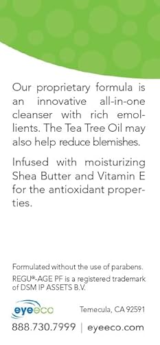 Eye Eco Age-Defying Tea Tree Eyelid And Facial Cleanser –Hydrating & Non-Irritating Cleanser – Infused With Shea Butter & Vitamin E - Vegan And Gluten-Free - 50Ml #TOP6