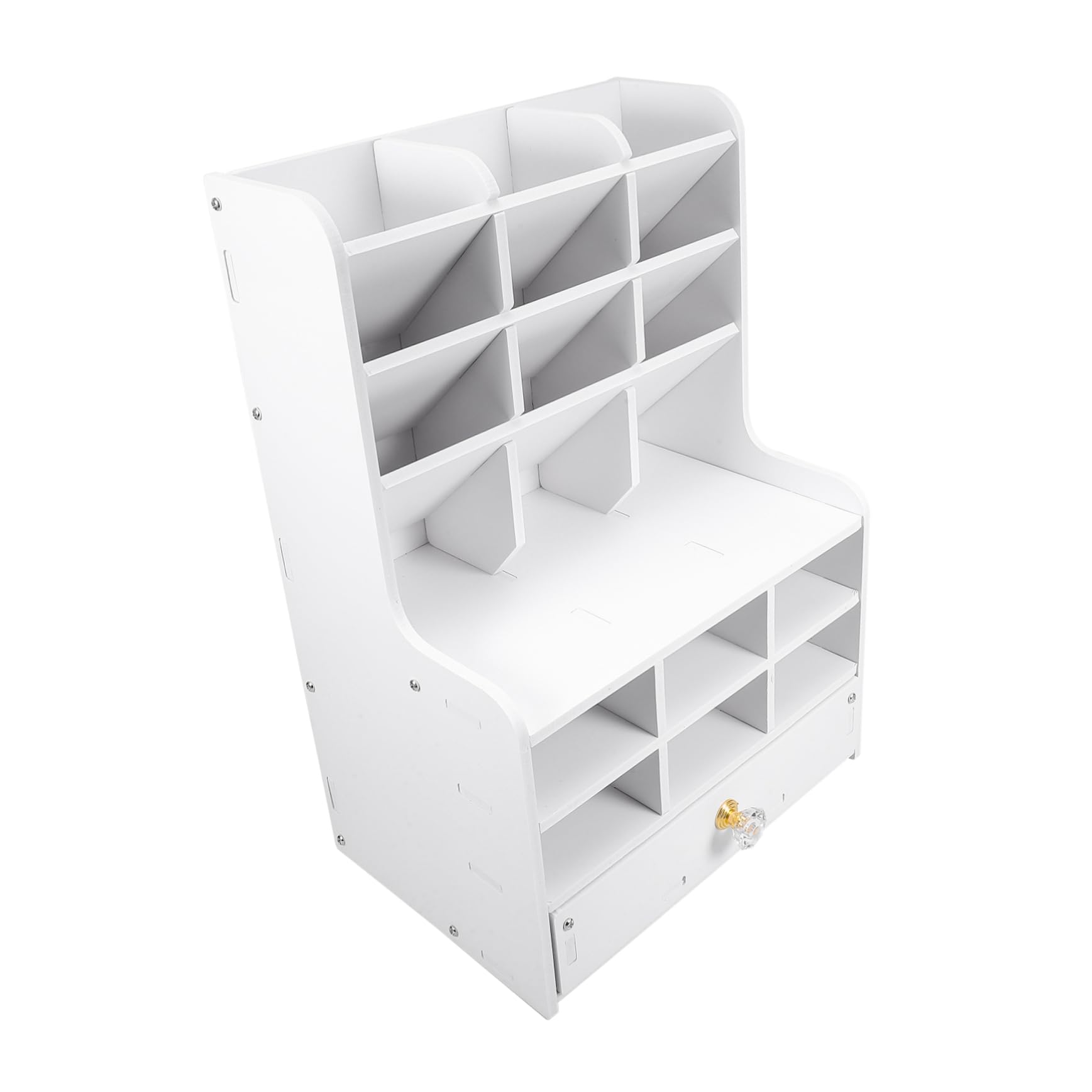 NUOBESTY Portalápices Organizador De Escritorio De Madera Hogar Caja De Almacenamiento De Papelería Compartimentos Escuela