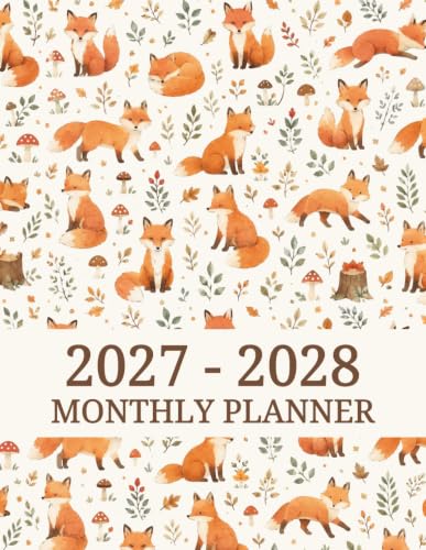 2027-2028 Monthly Planner: Large PrintTwo Year Organizer for Appointments, Goals, Notes & Everyday Planning - Fox Cover image 2