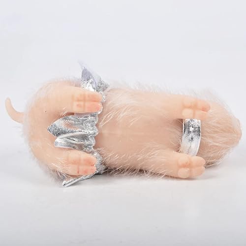 Miniatura 3 de Eummy 5 Inch Mini Realistic Silicone Pig,Stretchy Fake Animals Full Body Hand Silicone Baby Pig,Lifelike Baby Piggy Doll Soft Body